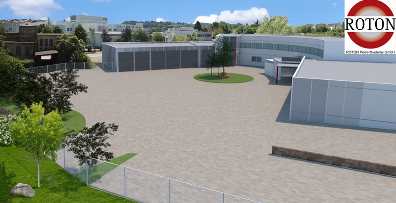 Neubau ROTON PowerSystems 3D Innenhof